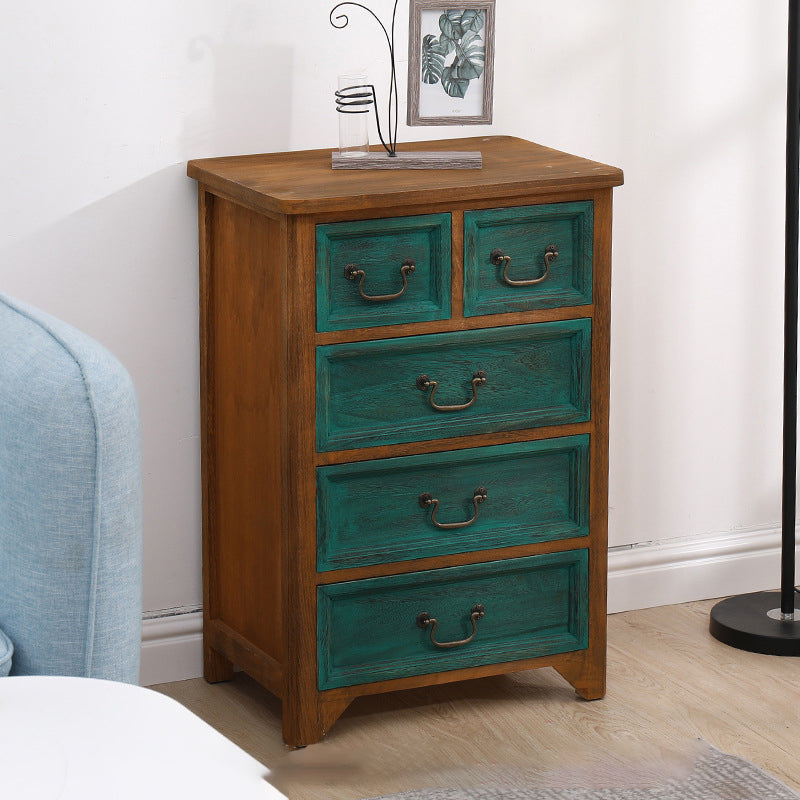 Traditional Solid Wood Storage Chest Vertical Bedroom Dresser