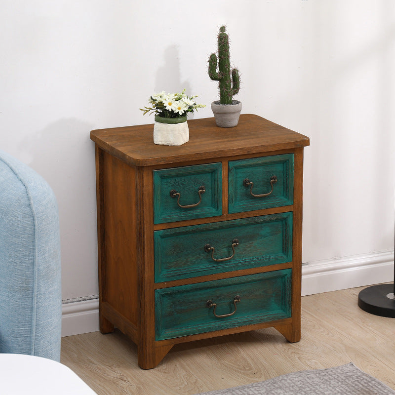 Traditional Solid Wood Storage Chest Vertical Bedroom Dresser