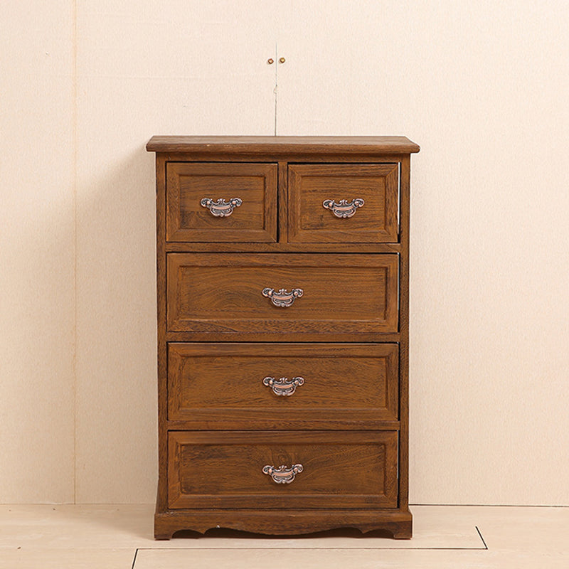 Traditional Solid Wood Storage Chest Vertical Bedroom Dresser