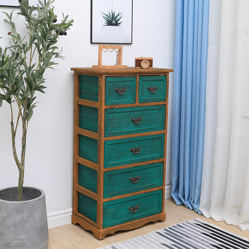 Traditional Solid Wood Storage Chest Vertical Bedroom Dresser