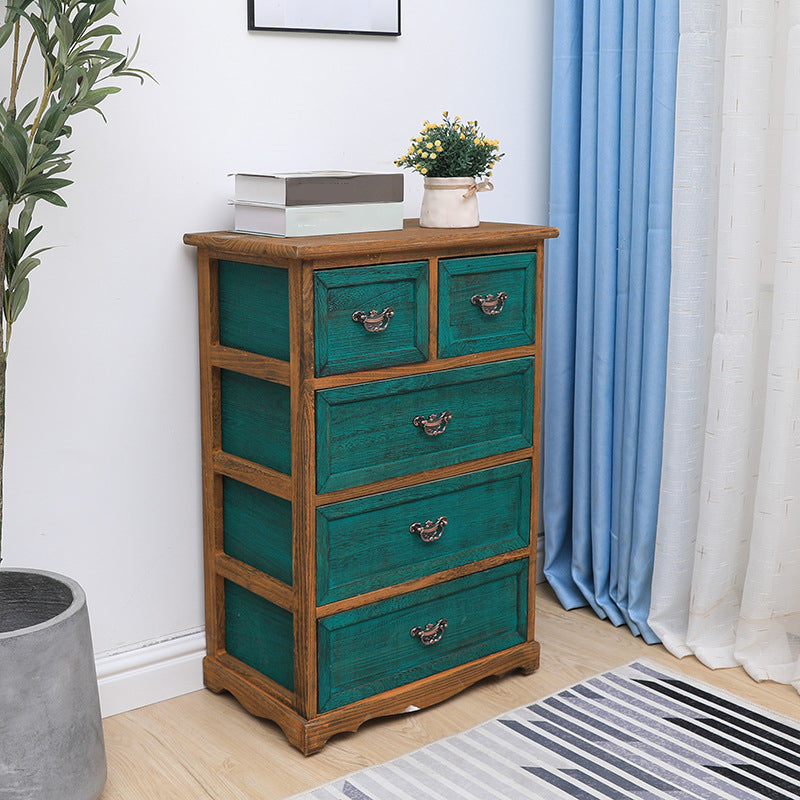 Traditional Solid Wood Storage Chest Vertical Bedroom Dresser