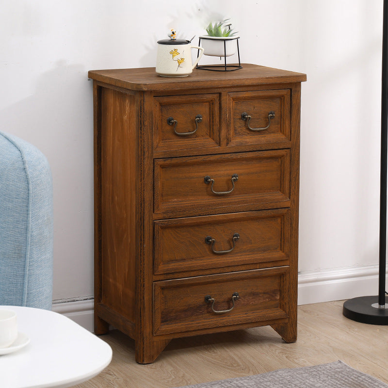 Traditional Solid Wood Storage Chest Vertical Bedroom Dresser