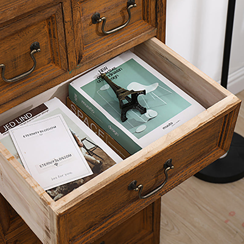 Traditional Solid Wood Storage Chest Vertical Bedroom Dresser