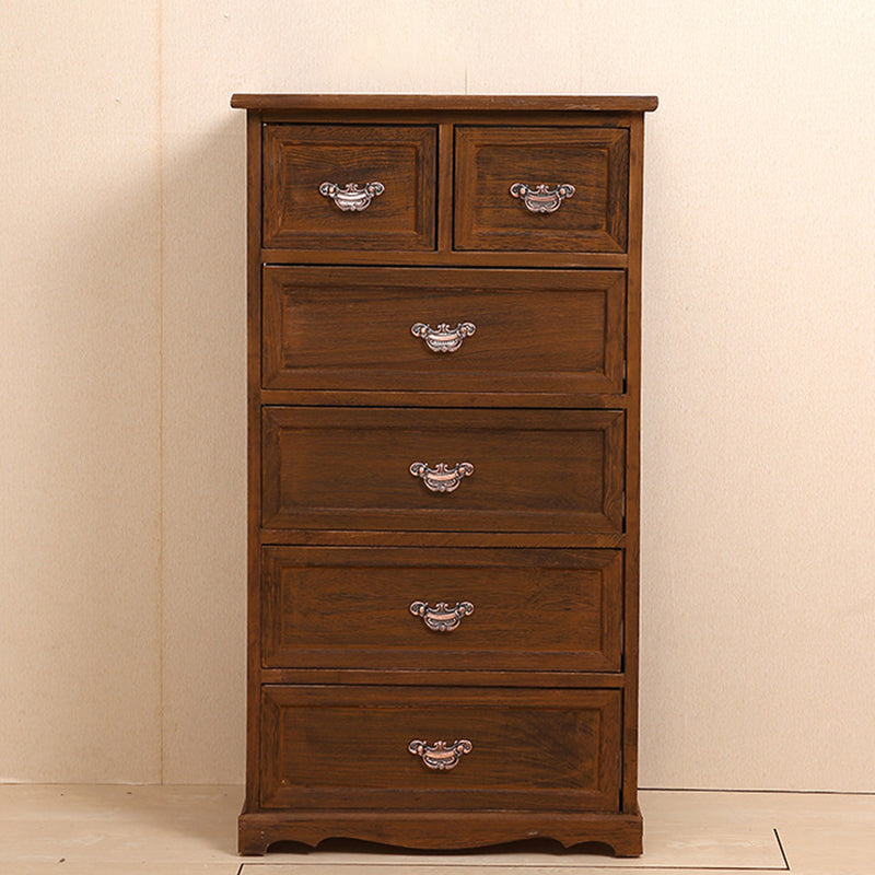 Traditional Solid Wood Storage Chest Vertical Bedroom Dresser