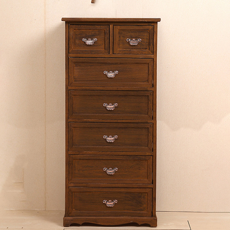 Traditional Solid Wood Storage Chest Vertical Bedroom Dresser