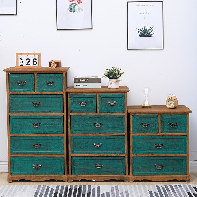 Traditional Solid Wood Storage Chest Vertical Bedroom Dresser