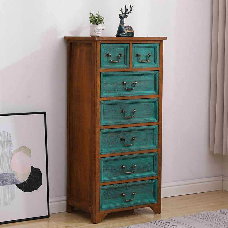 Traditional Solid Wood Storage Chest Vertical Bedroom Dresser