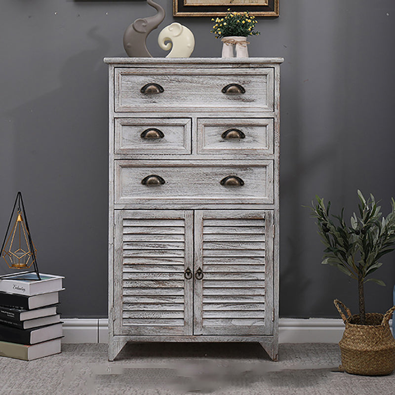 Traditional Solid Wood Storage Chest Vertical Bedroom Dresser