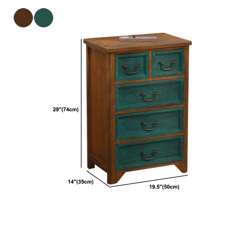 Traditional Solid Wood Storage Chest Vertical Bedroom Dresser