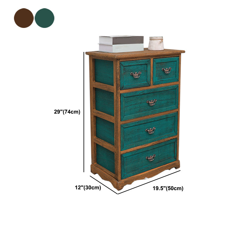 Traditional Solid Wood Storage Chest Vertical Bedroom Dresser