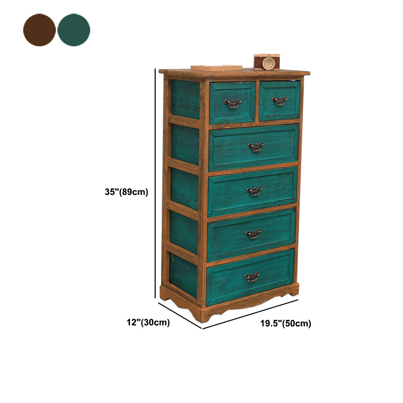 Traditional Solid Wood Storage Chest Vertical Bedroom Dresser