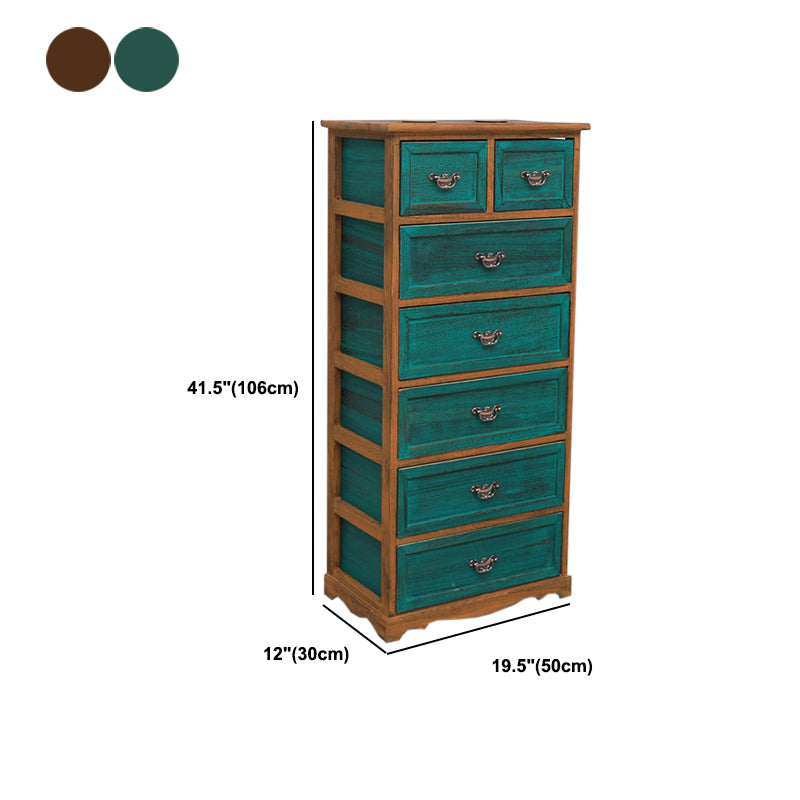 Traditional Solid Wood Storage Chest Vertical Bedroom Dresser