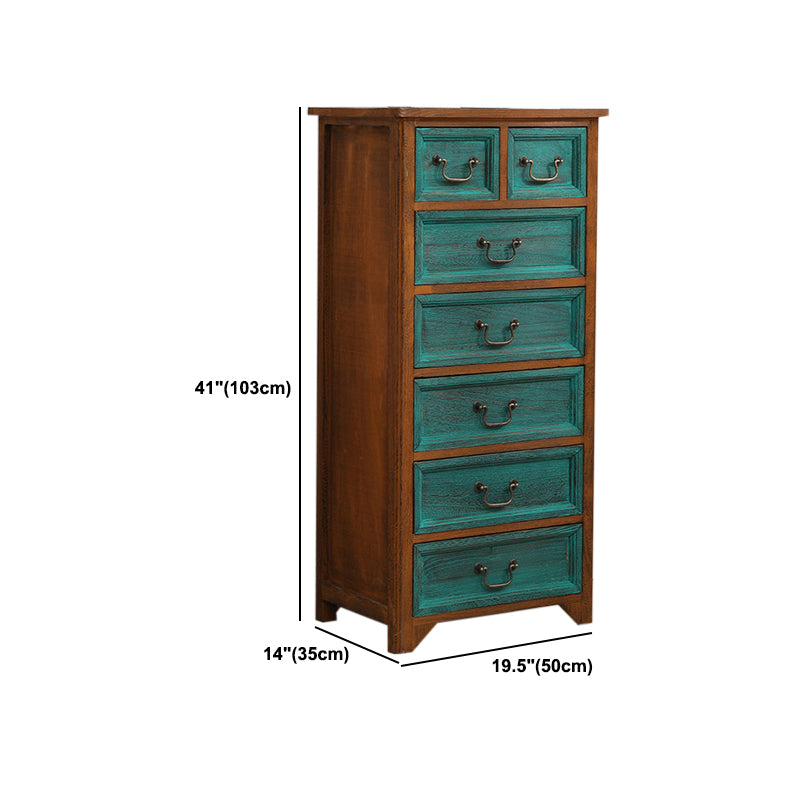 Traditional Solid Wood Storage Chest Vertical Bedroom Dresser