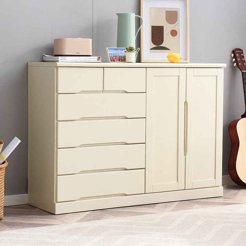 Traditional Solid Wood Storage Chest Bedroom Matte Finish Dresser