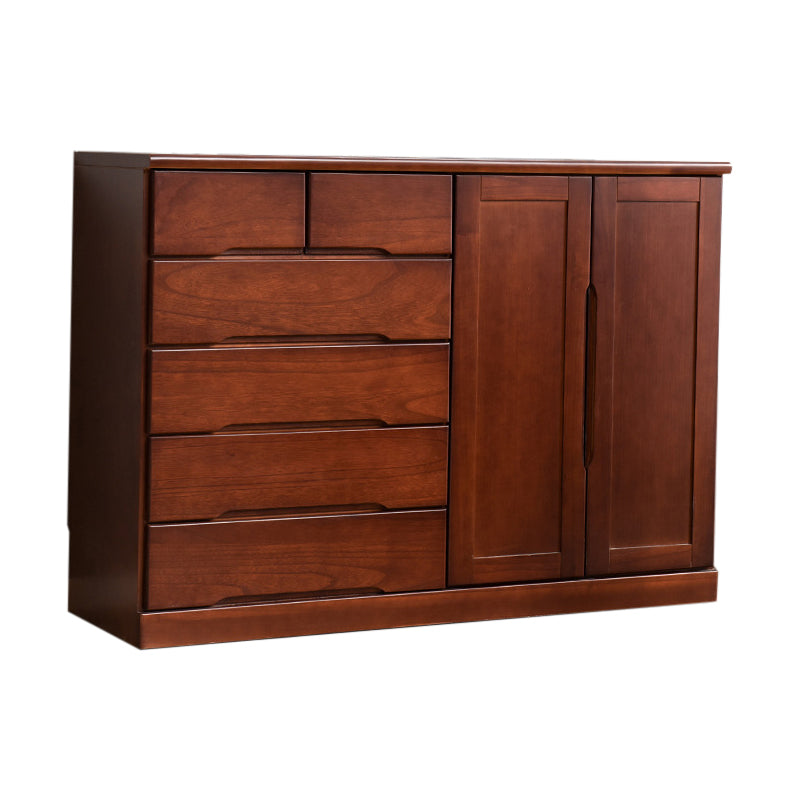 Traditional Solid Wood Storage Chest Bedroom Matte Finish Dresser