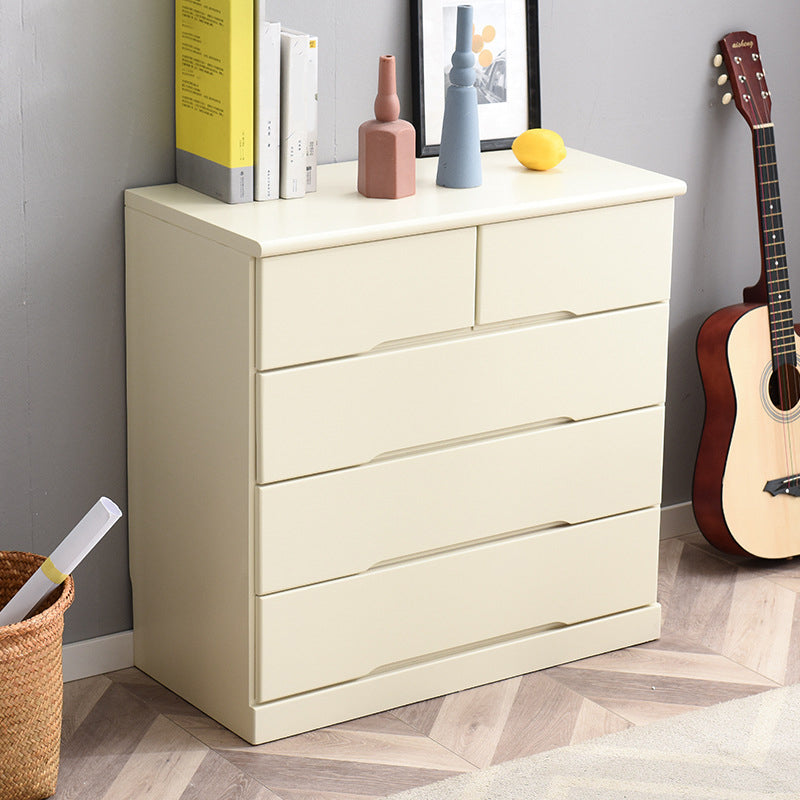 Traditional Solid Wood Storage Chest Bedroom Matte Finish Dresser