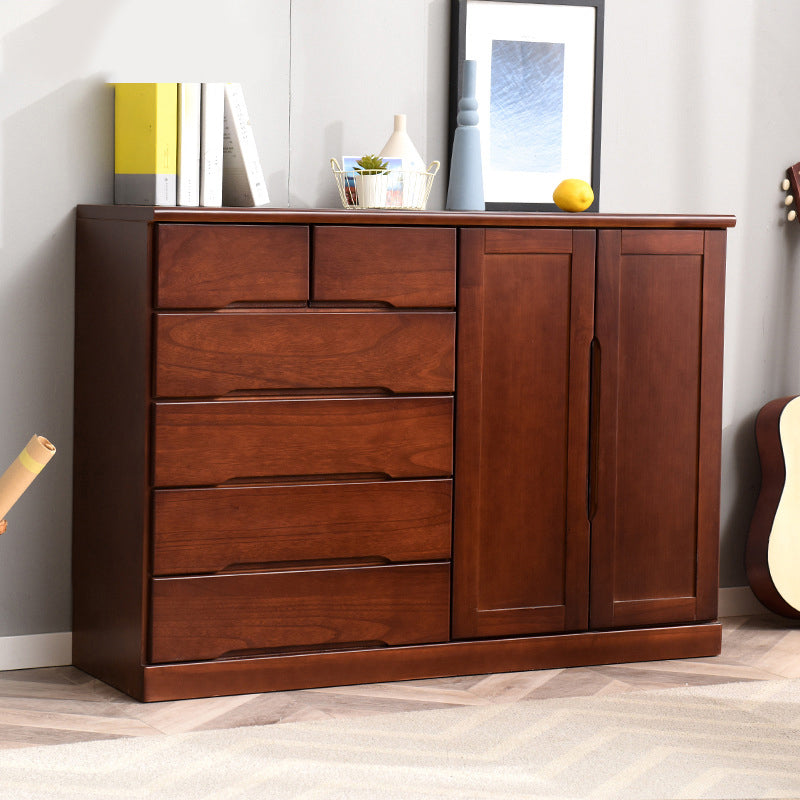 Traditional Solid Wood Storage Chest Bedroom Matte Finish Dresser