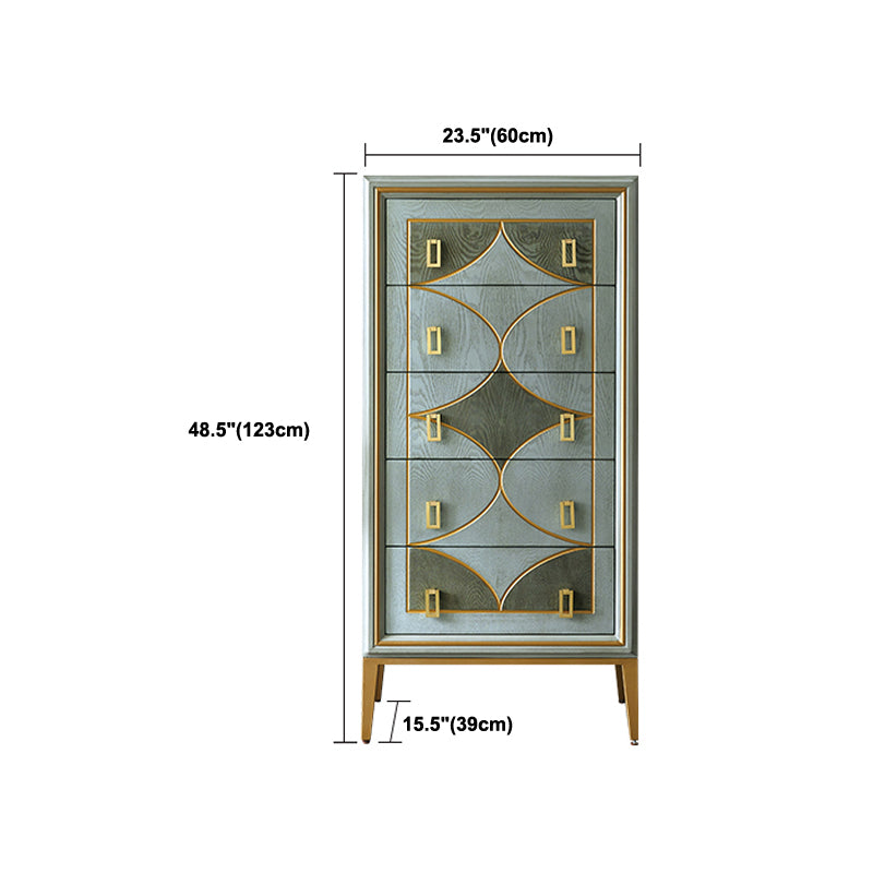 Boho Wood Top Chest with Legs Chest with Drawers for Bedroom