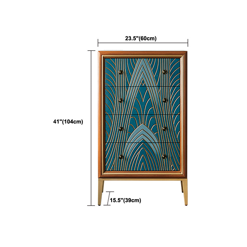 Boho Wood Top Chest with Legs Chest with Drawers for Bedroom