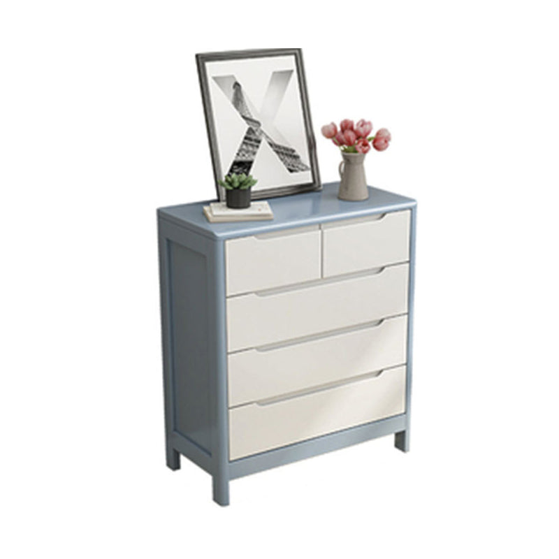 Contemporary Matte Finish Storage Chest Bedroom Solid Wood Dresser