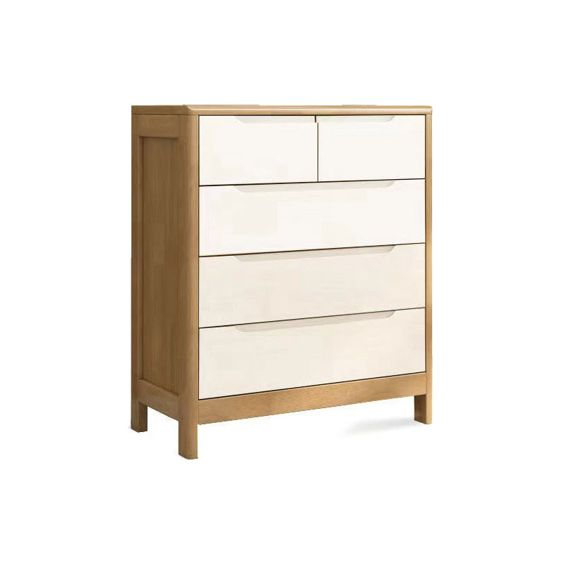 Contemporary Matte Finish Storage Chest Bedroom Solid Wood Dresser