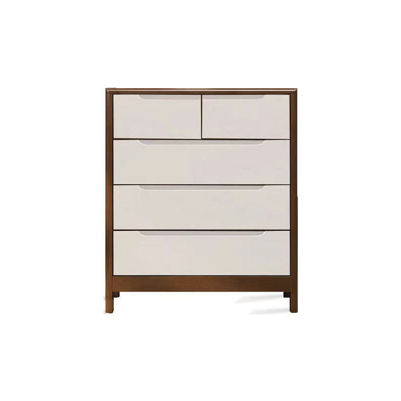 Contemporary Matte Finish Storage Chest Bedroom Solid Wood Dresser