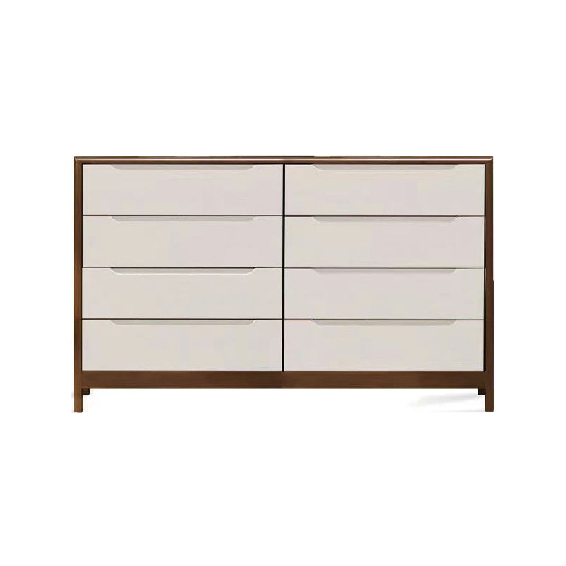 Contemporary Matte Finish Storage Chest Bedroom Solid Wood Dresser