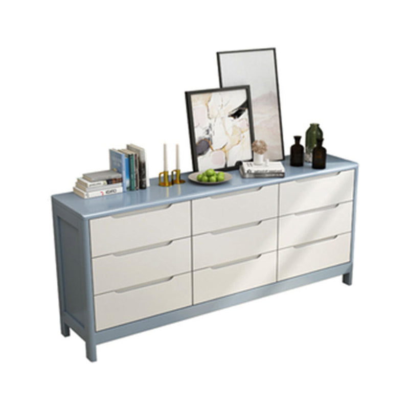 Contemporary Matte Finish Storage Chest Bedroom Solid Wood Dresser