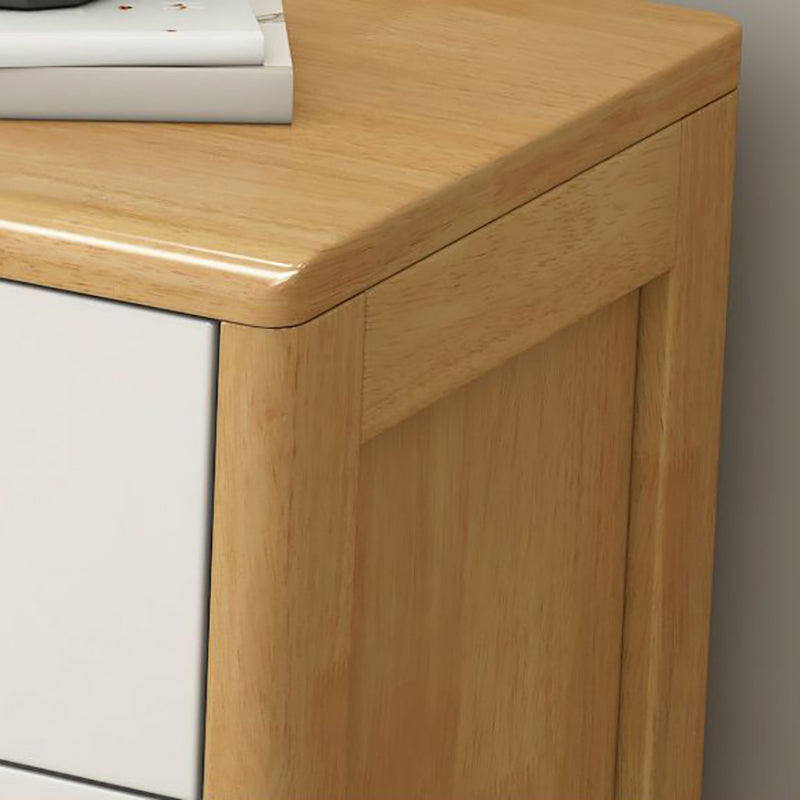 Contemporary Matte Finish Storage Chest Bedroom Solid Wood Dresser