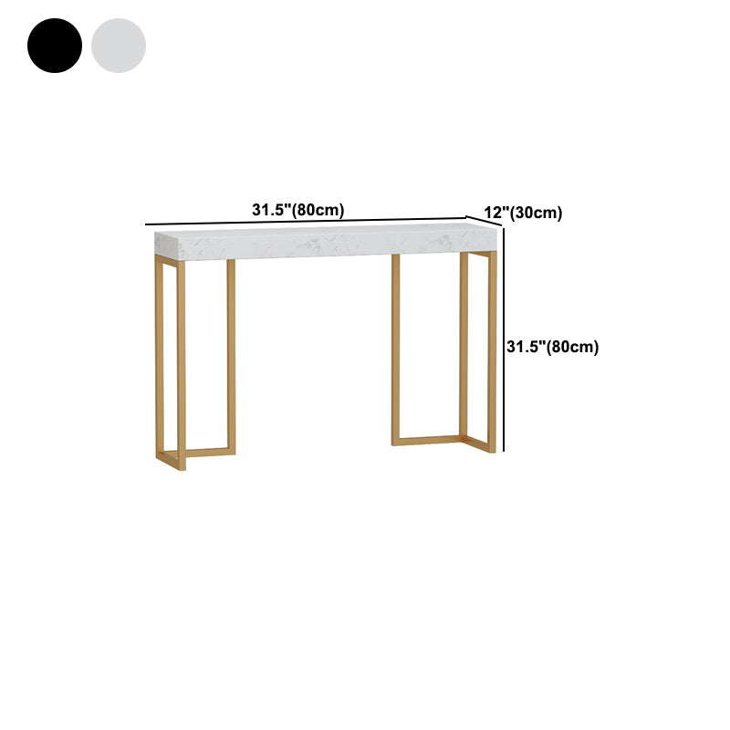 Glam Rectangle Console Table Stain Resistant for Outdoor Frame Console Sofa Table