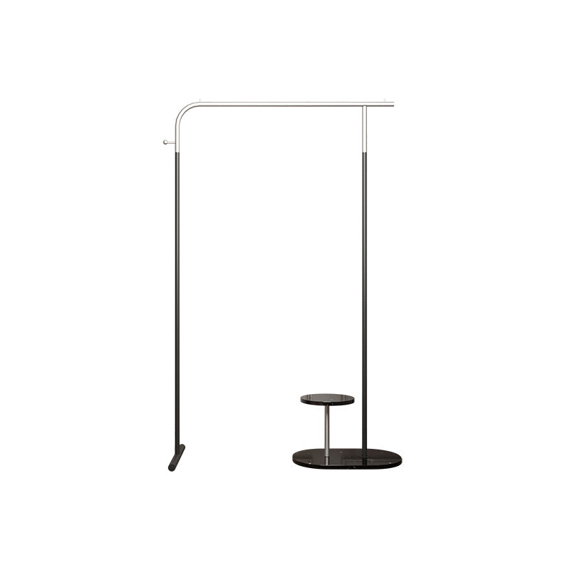 Hall Tree with Hook and Marble Table Modern Metal Hall Stand