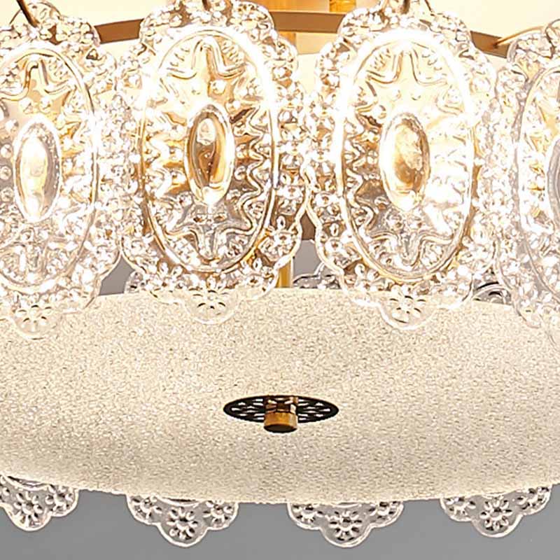 Contemporary Glass Shade Ceiling Light Household Flush Mount for Bedroom