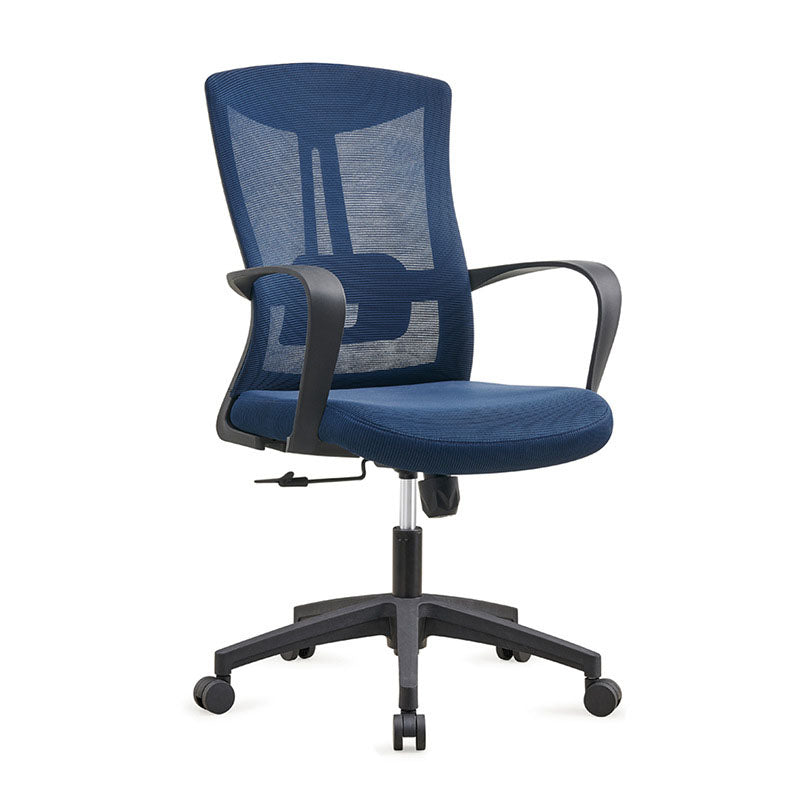 Mesh Task Chair Nylon Frame Fixed Arm Office Chair with Wheels