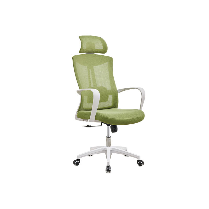 Mesh Task Chair Nylon Frame Fixed Arm Office Chair with Wheels