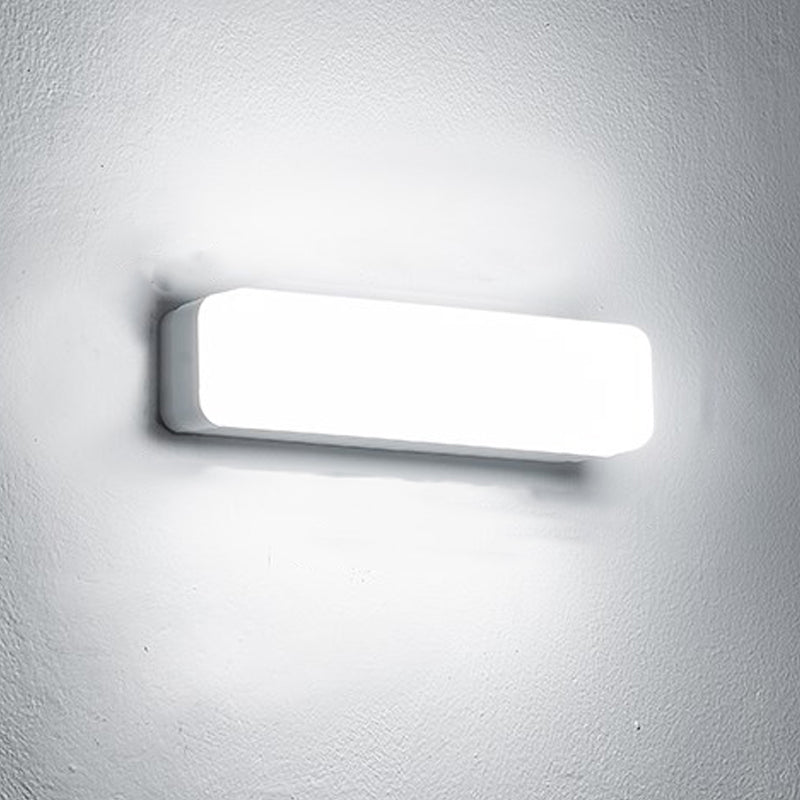 Metal Square Shape Mirror Wall Light Modern 1 Light Mirror Wall Light Sconces in White