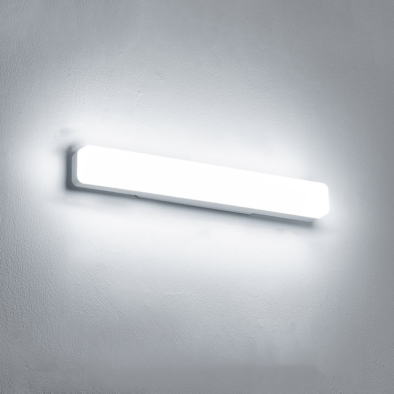 Metal Square Shape Mirror Wall Light Modern 1 Light Mirror Wall Light Sconces in White