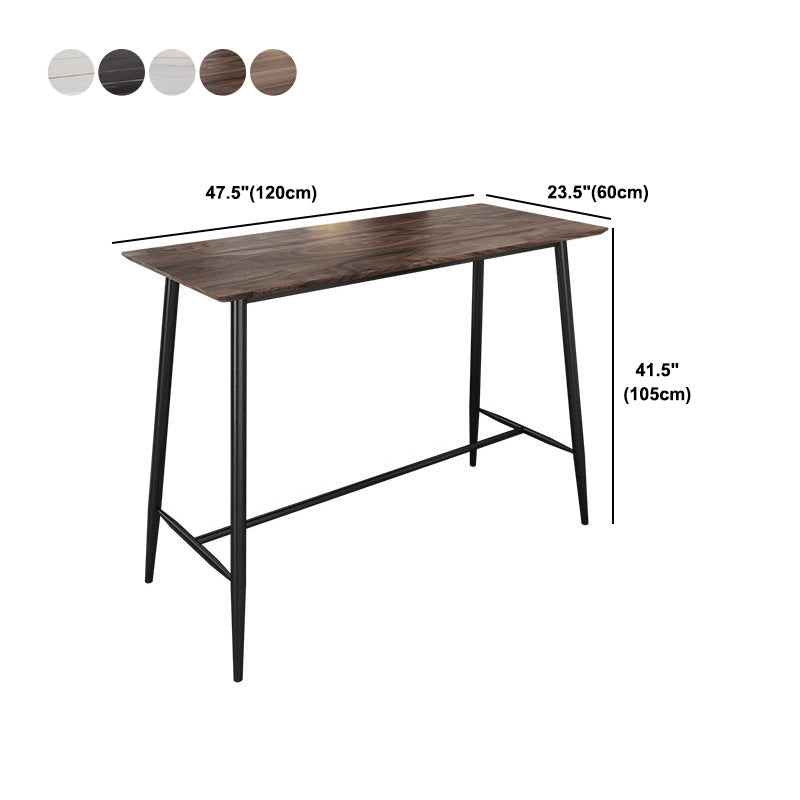 Modern Metal Bar Counter Table Rectangle Bar Counter Table for Kitchen