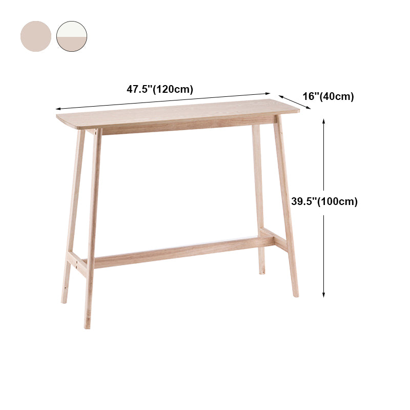 Light Brown Industrial Style Bar Table Oak Wood Milk Tea Shop Casual Bar Table