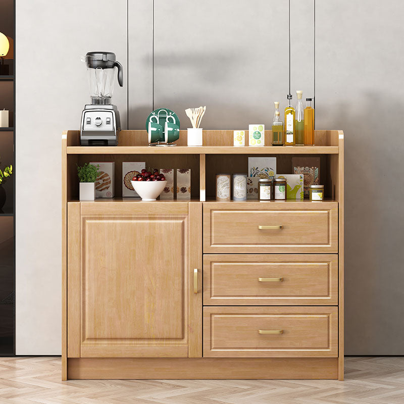 Contemporary Side Board Rubber Wood Sideboard for Dining Room