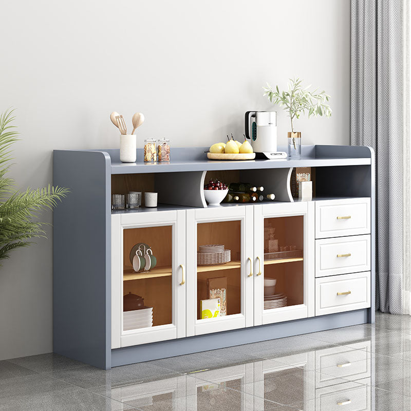 Contemporary Side Board Rubber Wood Sideboard for Dining Room