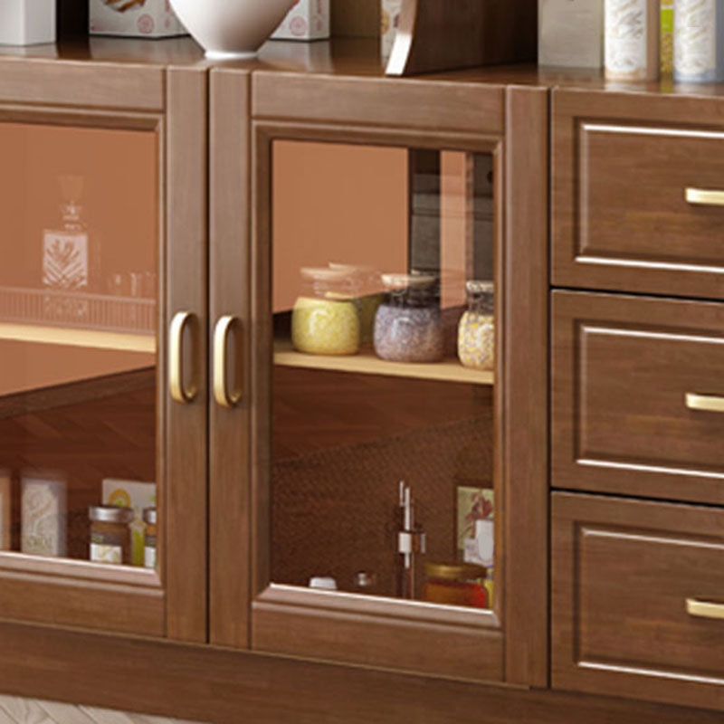 Contemporary Side Board Rubber Wood Sideboard for Dining Room