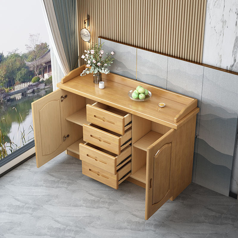 Contemporary Side Board Rubber Wood Sideboard for Dining Room