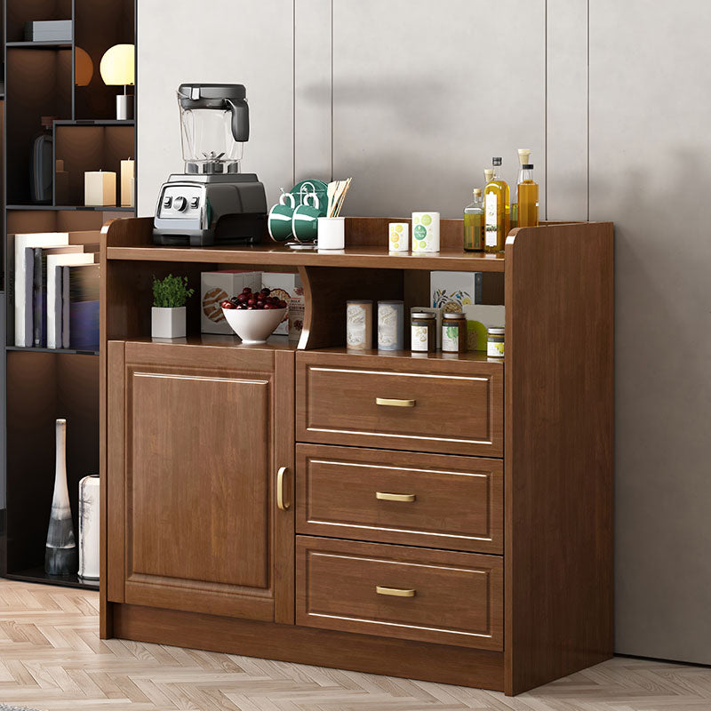 Contemporary Side Board Rubber Wood Sideboard for Dining Room