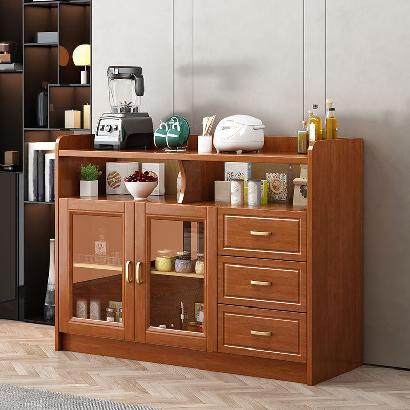 Contemporary Side Board Rubber Wood Sideboard for Dining Room