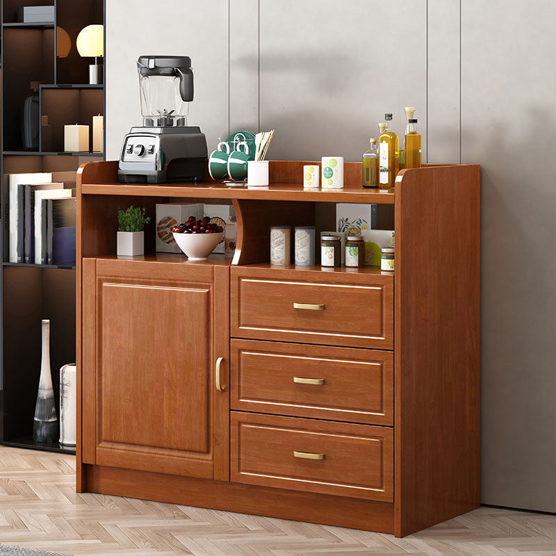 Contemporary Side Board Rubber Wood Sideboard for Dining Room