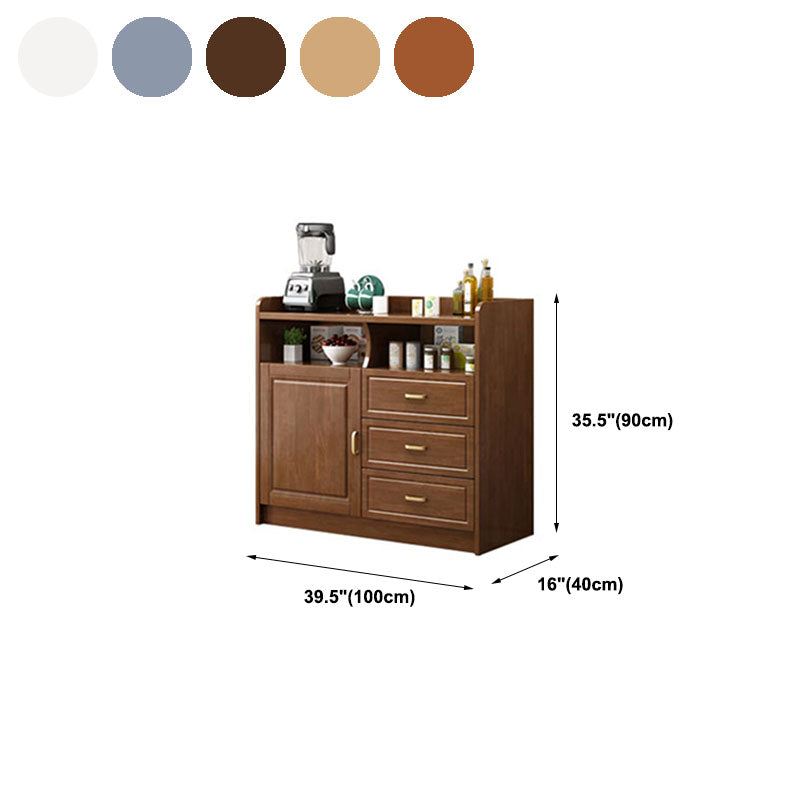 Contemporary Side Board Rubber Wood Sideboard for Dining Room