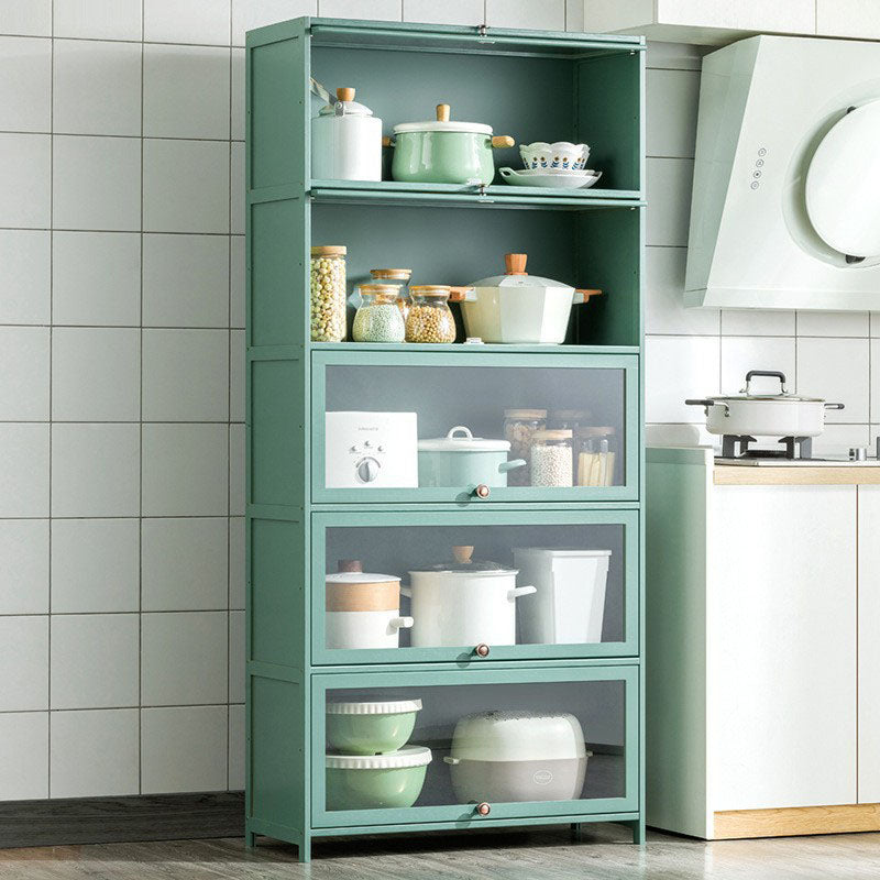 Green Contemporary Side Board Engineered Wood Sideboard for Dining Room