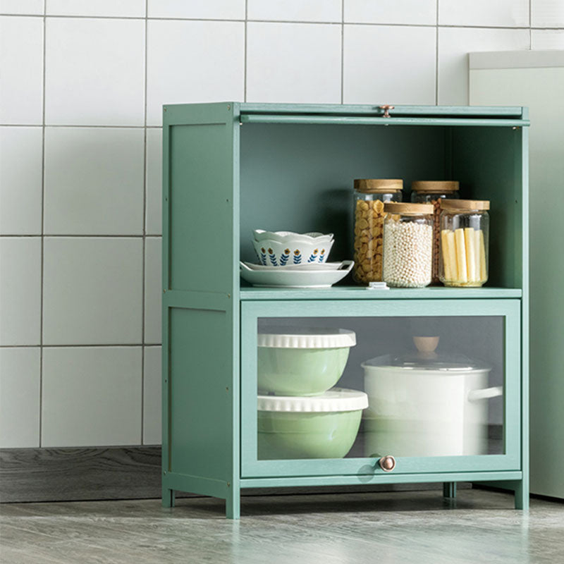 Green Contemporary Side Board Engineered Wood Sideboard for Dining Room