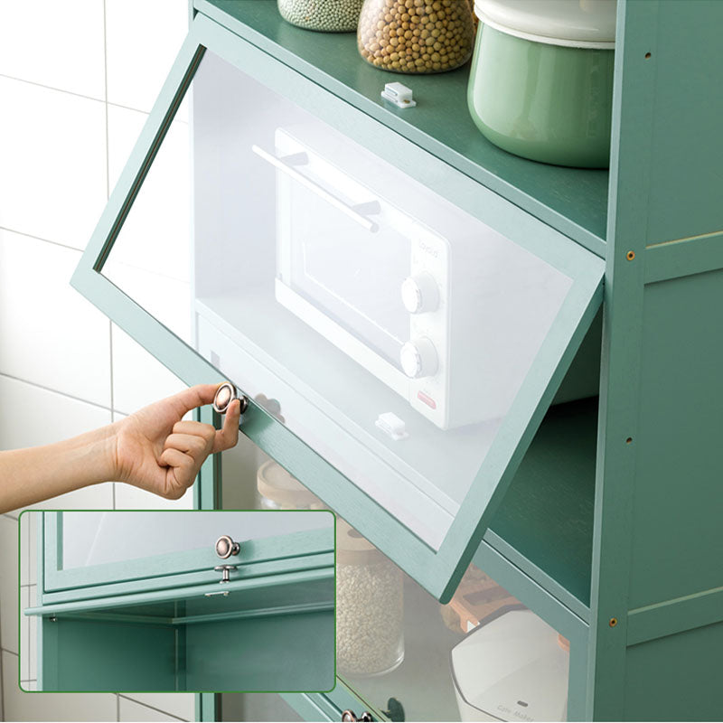 Green Contemporary Side Board Engineered Wood Sideboard for Dining Room