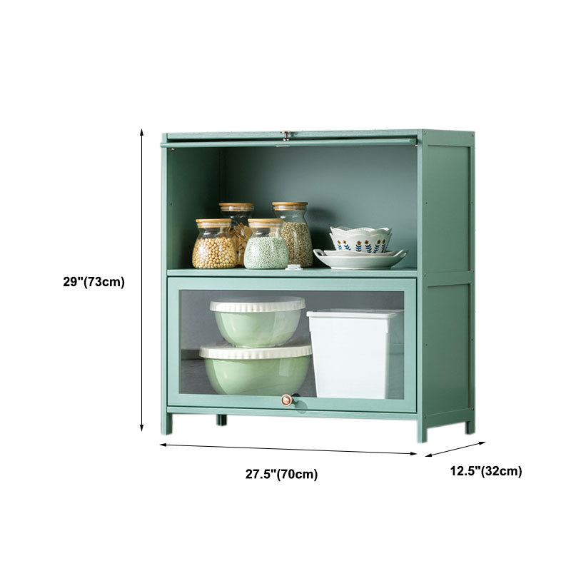 Green Contemporary Side Board Engineered Wood Sideboard for Dining Room